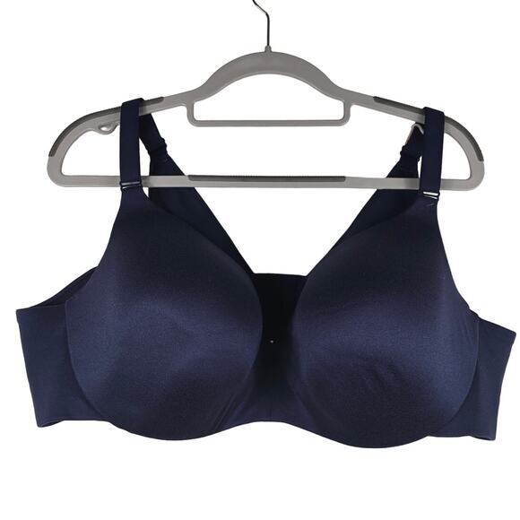 Cacique Lightly Lined Balconette Underwire Navy Bra 46D NWT - Picture 1 of 5